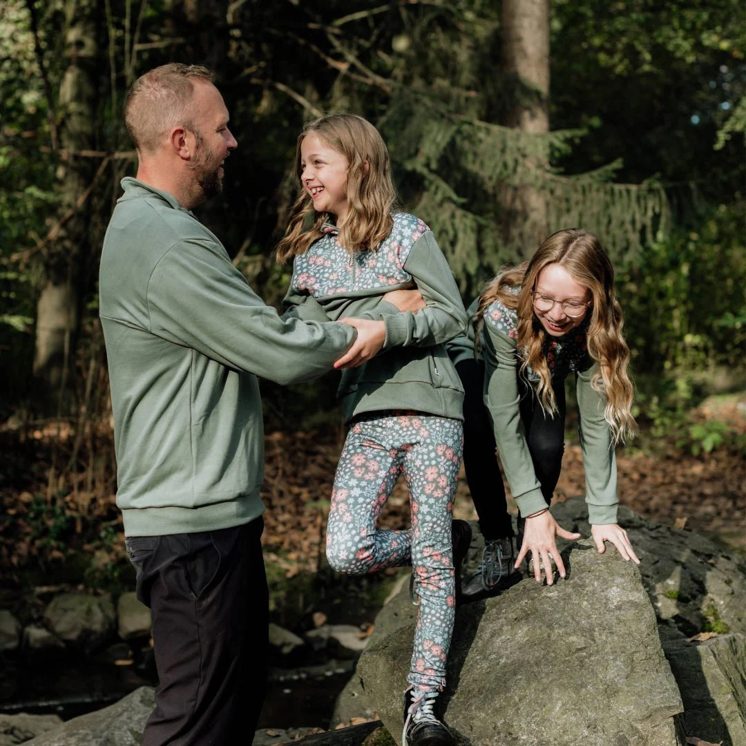 Adult Unisex Bamboo Fleece Half Zip | Smoked Pine - Image 3