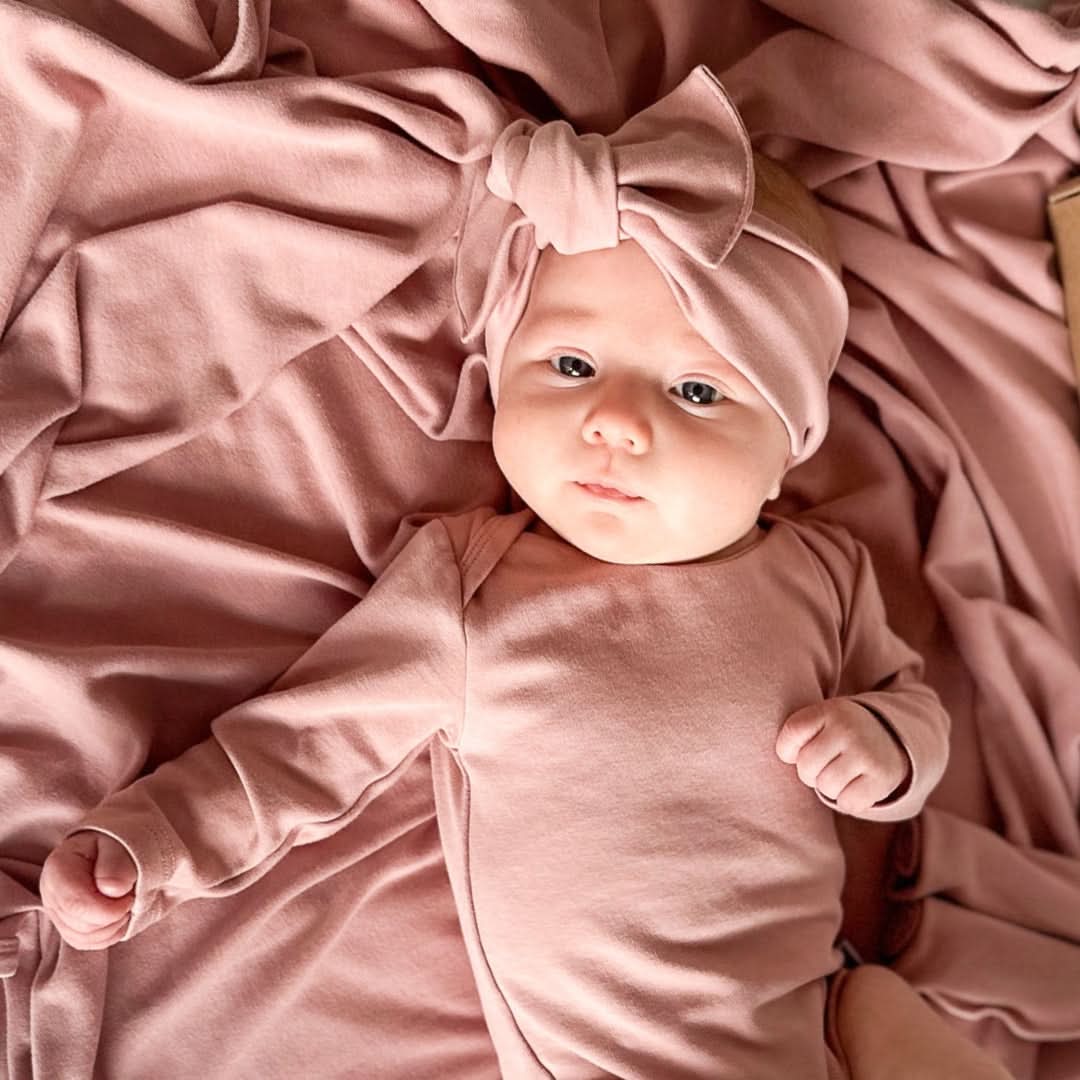 Baby Bamboo Headwrap | Rosewood - Image 3