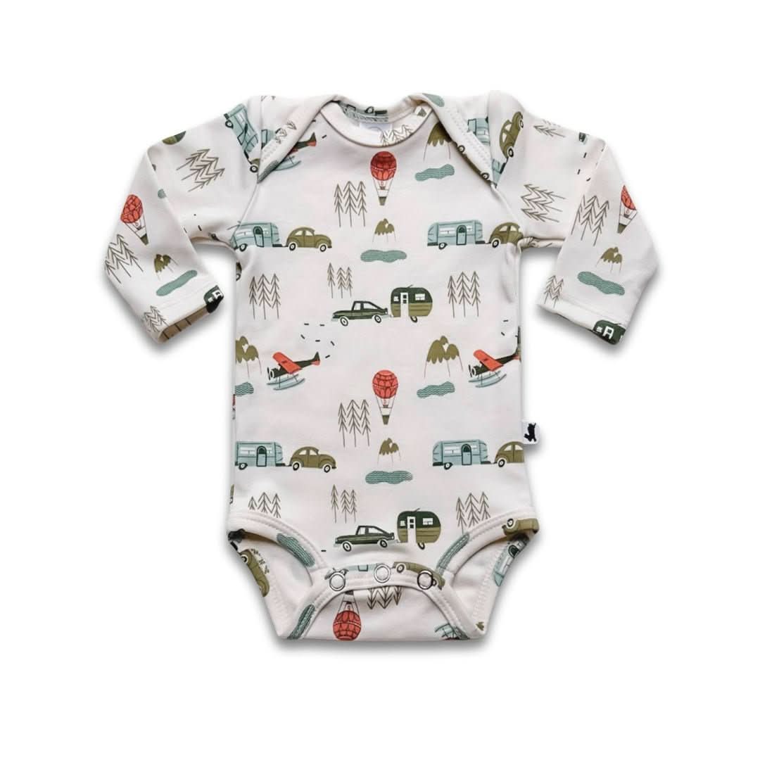 Baby Long-Sleeve Bamboo Onesie | Prints - Image 14