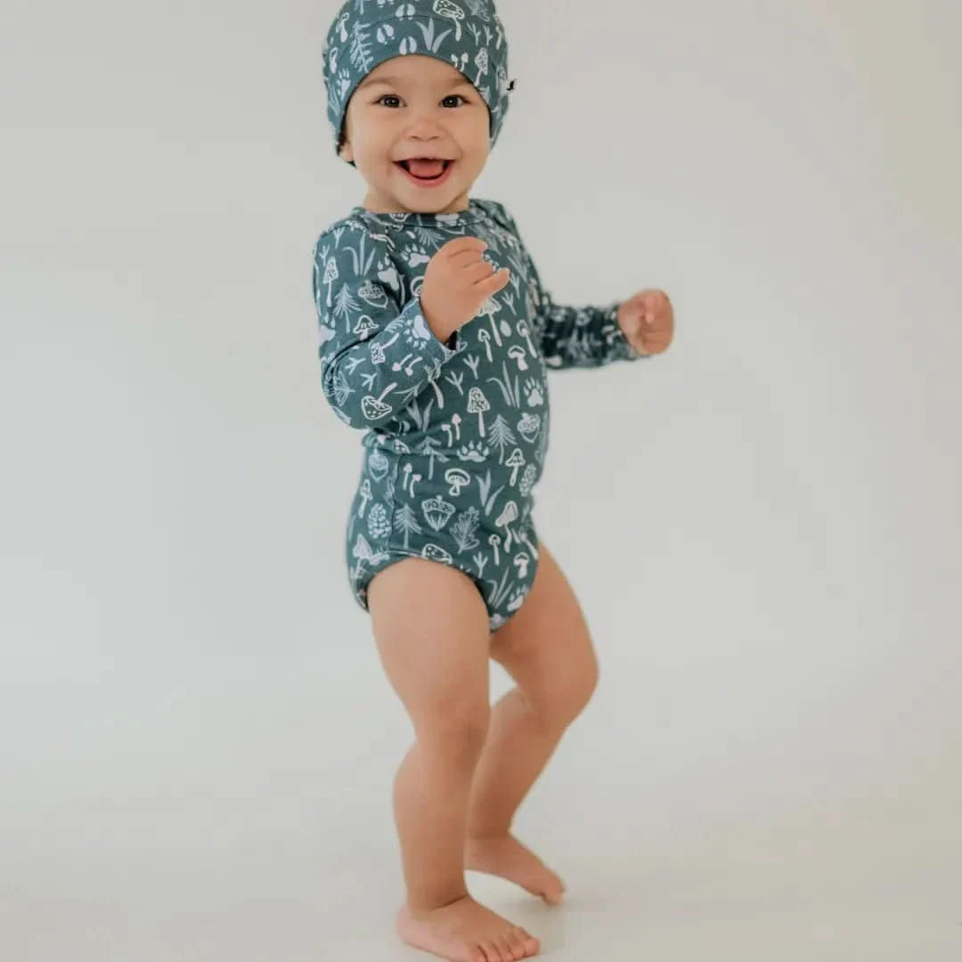Baby Long-Sleeve Bamboo Onesie | Prints - Image 4