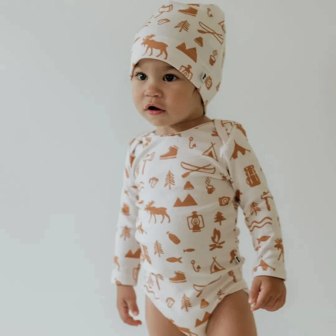 Baby Long-Sleeve Bamboo Onesie | Prints - Image 5