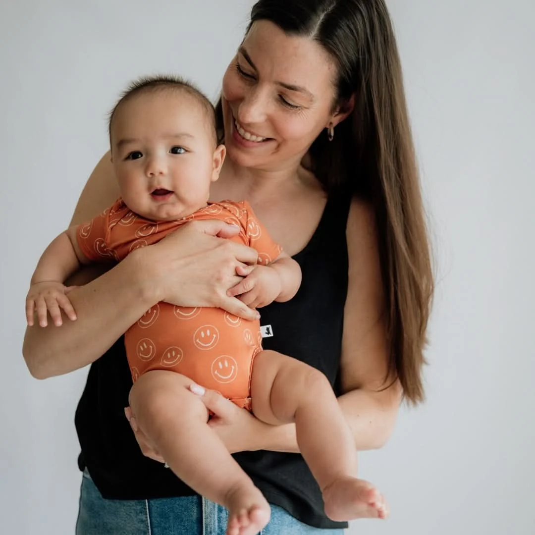 Baby Short Sleeve Bamboo Onesie — Last Call - Image 8