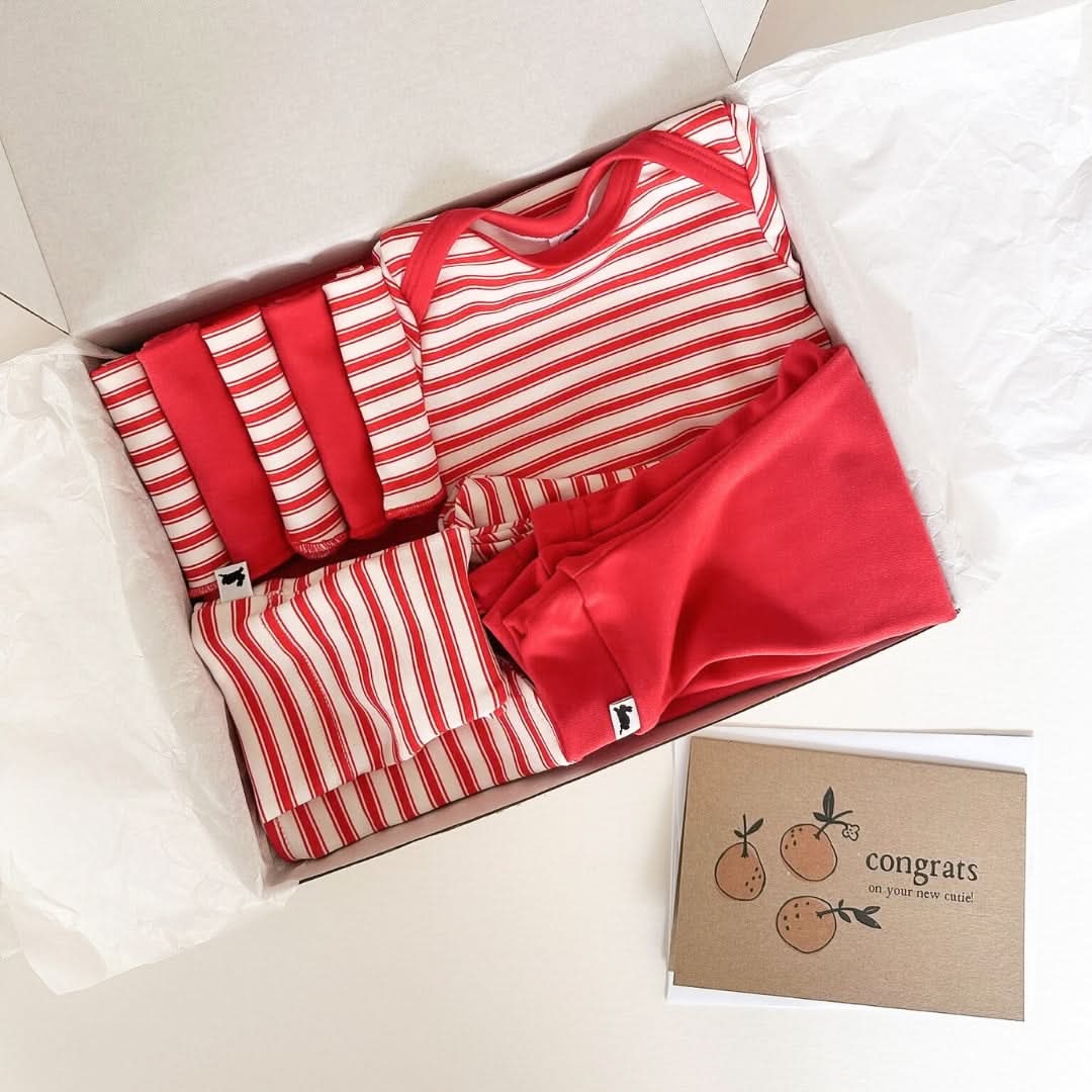 Bamboo Baby Capsule Gift Box | Berry Stripe & Berry - Image 6