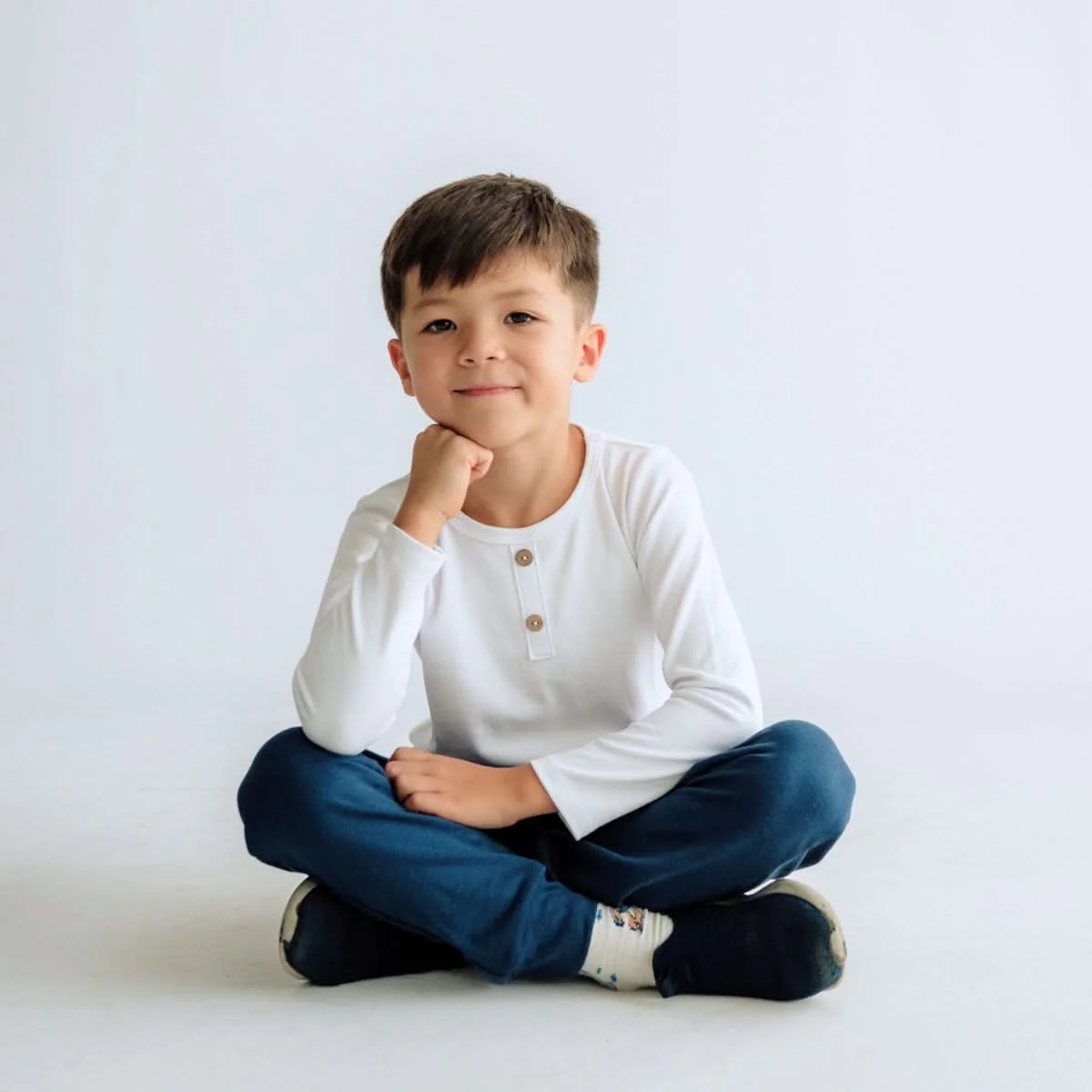 Kids' Bamboo Henley Long-Sleeve Shirt - Image 5