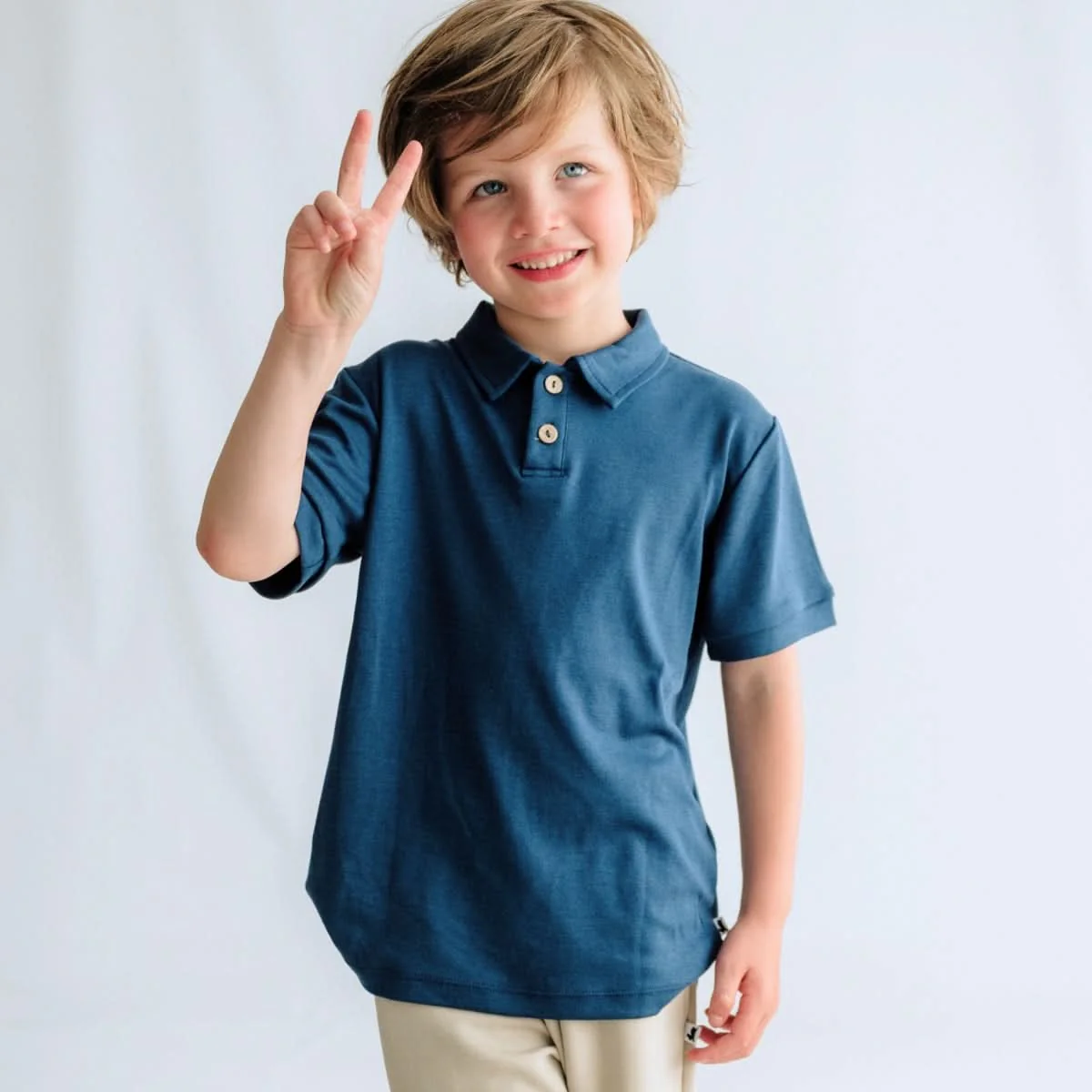 Kids' Bamboo Polo Shirt - Image 8
