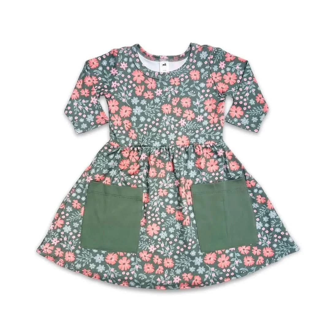 Baby Bamboo Clementine Dress | Floral Serenade - Image 6