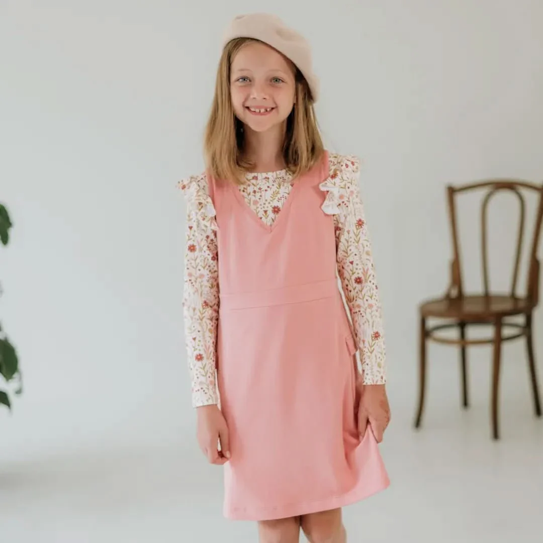 Baby/Kids' Bamboo Ruffle Shoulder Long Sleeve Shirt — Last Call - Image 4