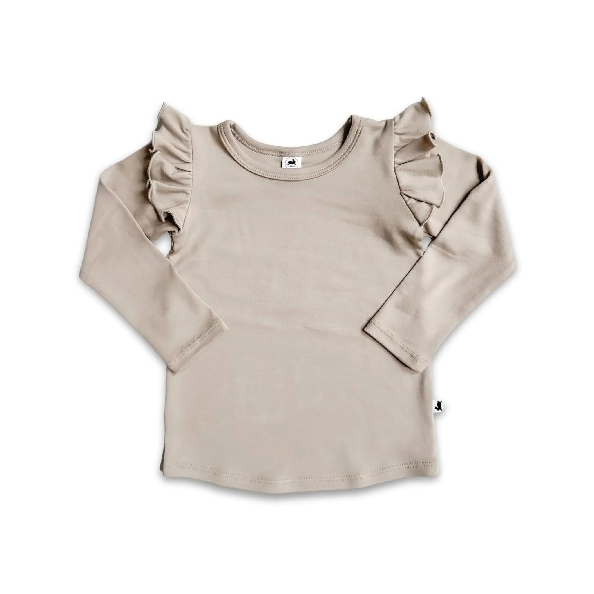Baby/Kids' Bamboo Ruffle Shoulder Long Sleeve Shirt — Last Call - Image 6