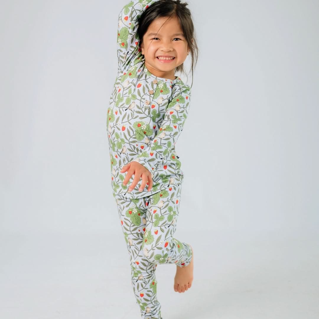 Baby/Kids' 2-Piece Bamboo Long Sleeve Henley Lounge Set — Last Call - Image 4
