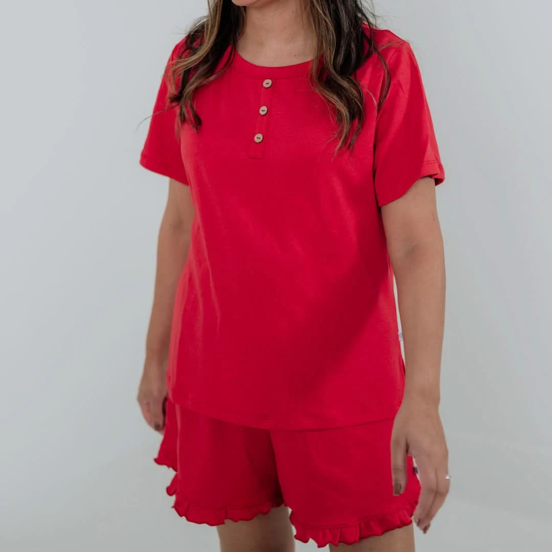 Ladies' Bamboo 2-Piece Short Sleeve Lounge Set — Last Call - Image 4