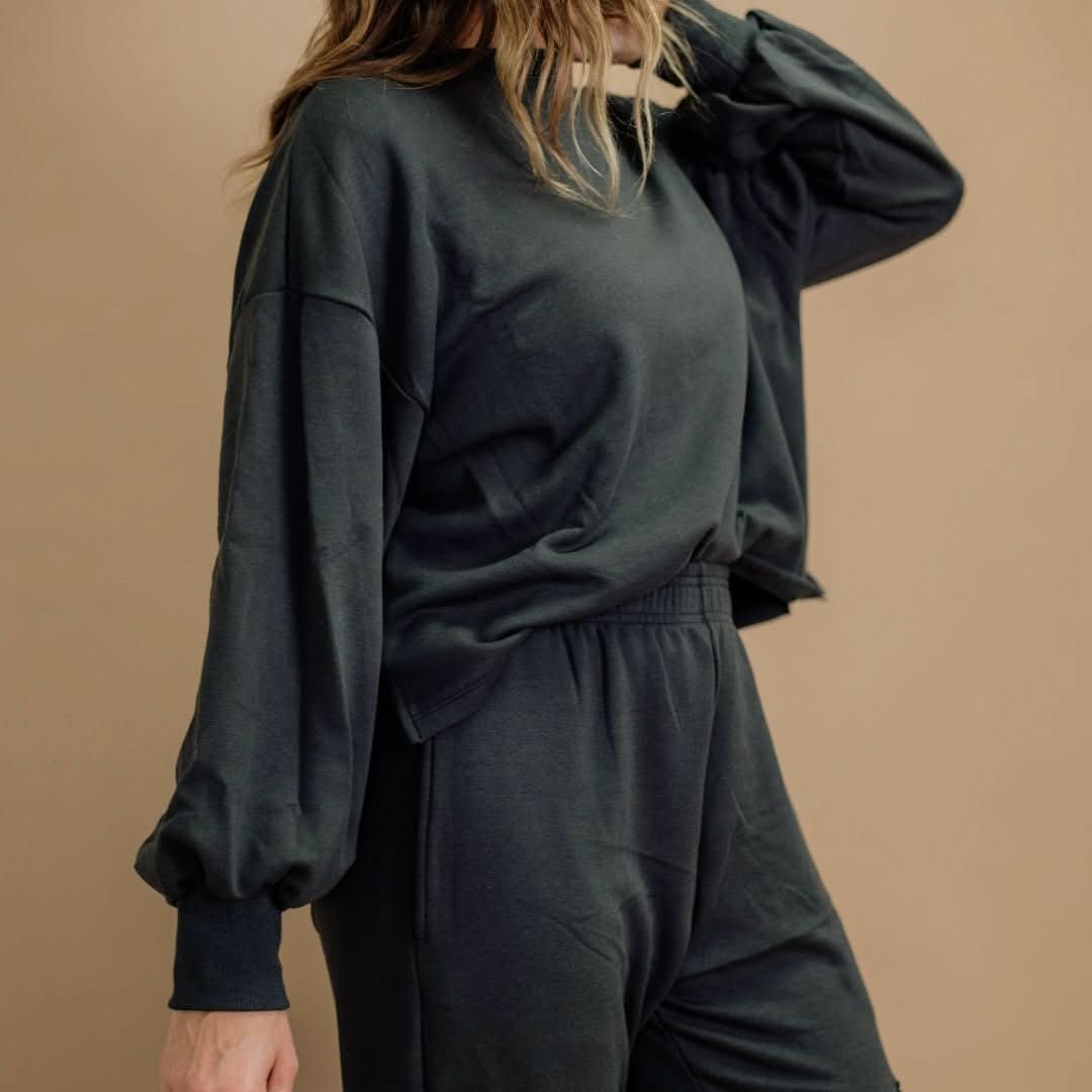 Ladies' Bamboo Fleece Cropped Pullover — Last Call - Image 5