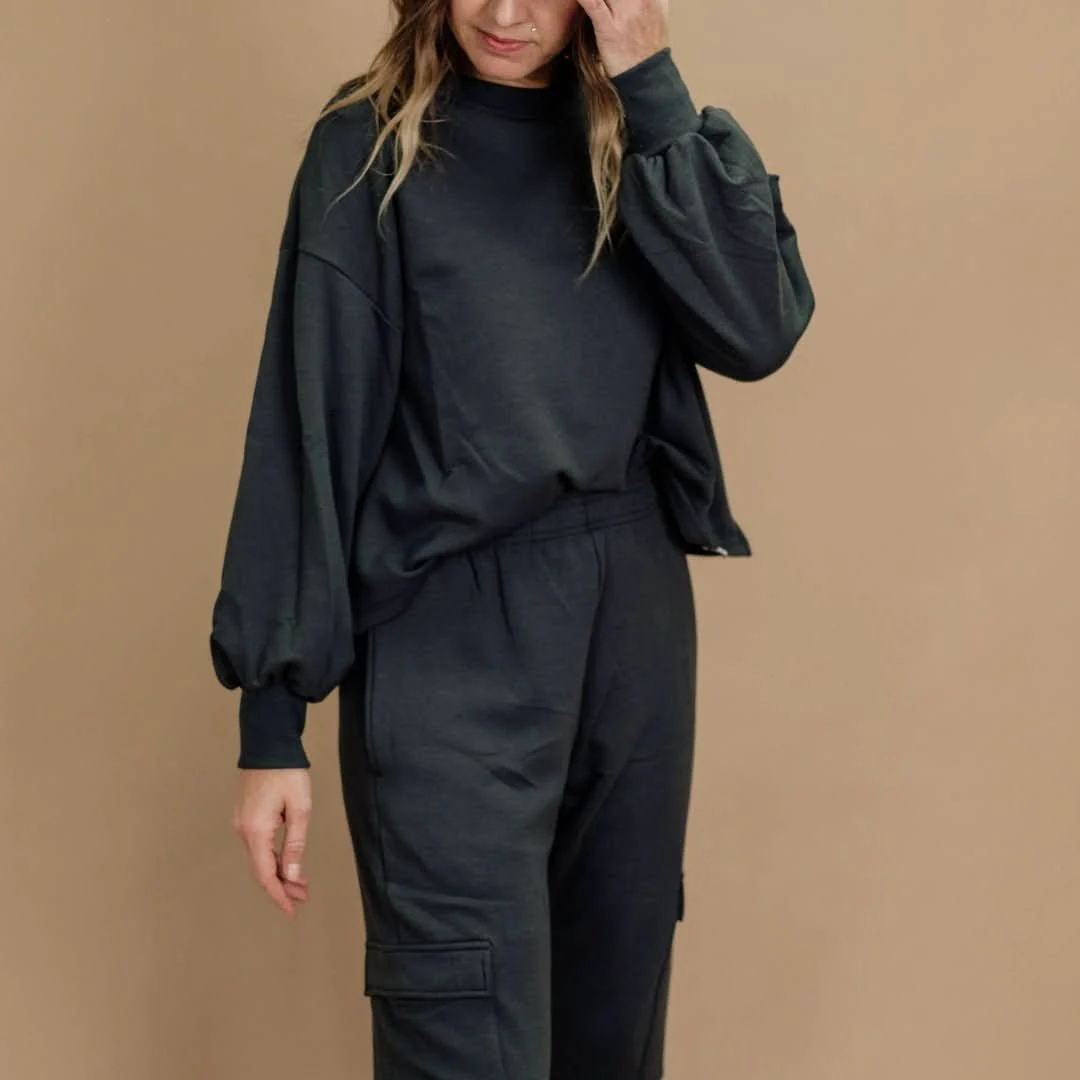 Ladies' Bamboo Fleece Cropped Pullover — Last Call - Image 6