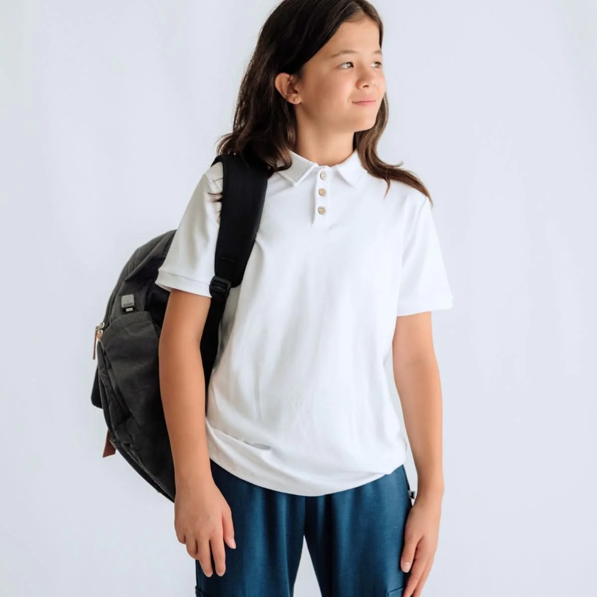 Youth Bamboo Polo Shirt - Image 3